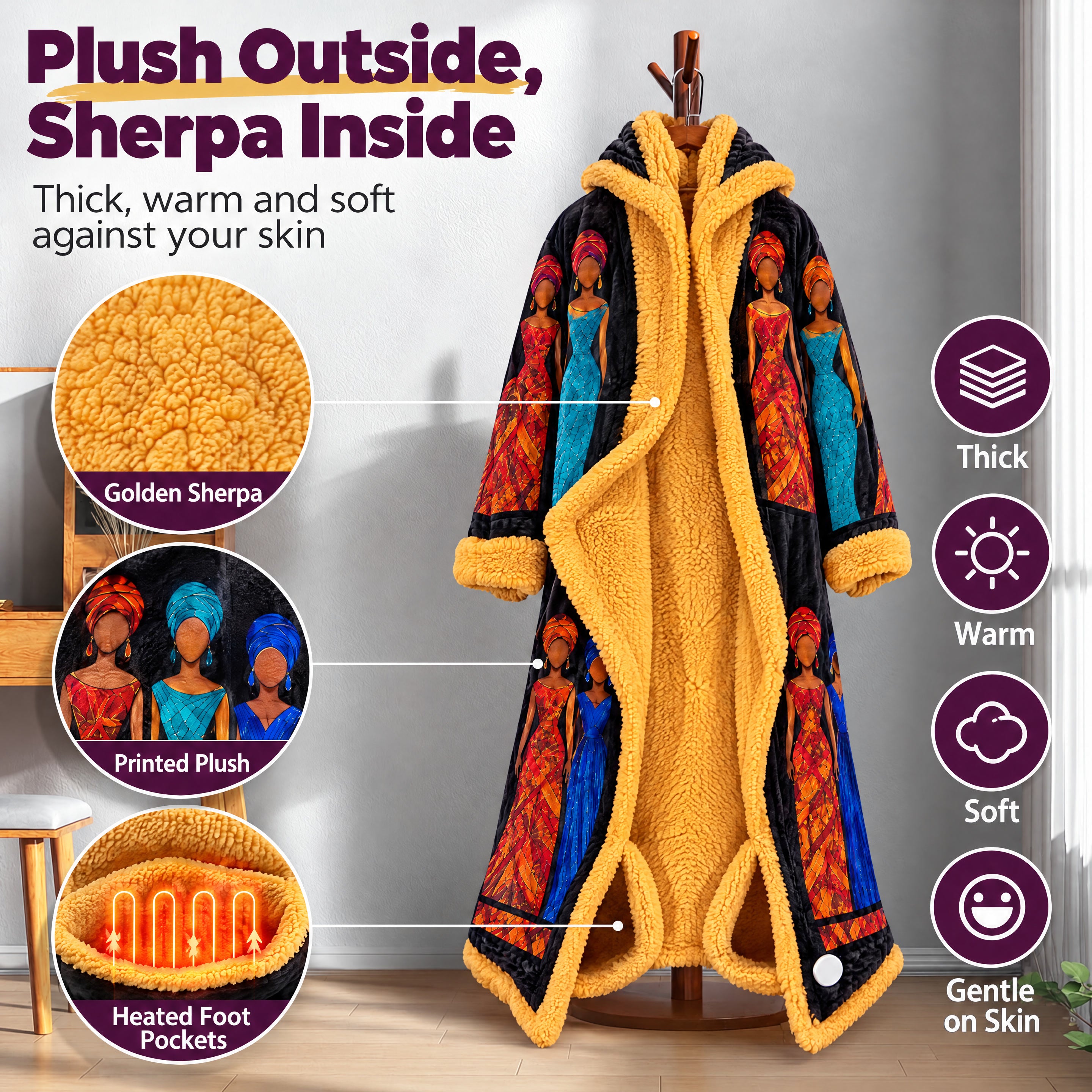 The Snuggly CozyCulture™ Heated Blanket Robe