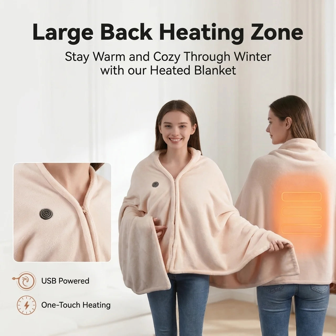 The Snuggly Wrap™ – Original Wearable Heated Blanket.